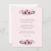 Proverbs 31 Briefkaart Bijbel Verse Flowers (Voorkant / Achterkant)