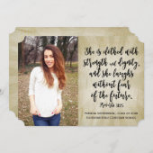 Proverbs 31 Christelijk Bijbel Verse Foto Afstuder Kaart (Voorkant / Achterkant)
