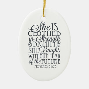 Proverbs 31 Gifts - Gedetailleerd in kracht en waa Keramisch Ornament