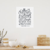 Proverbs 31 Gifts - Gedetailleerd in kracht en waa Poster (Keuken)