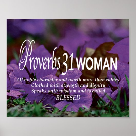 PROVERBS 31 Inspirerend Christelijk VROUW Poster (Voorkant)