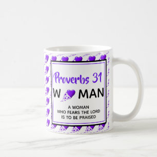 PROVERBS 31 Paarse VROUWEN Christelijk Koffiemok