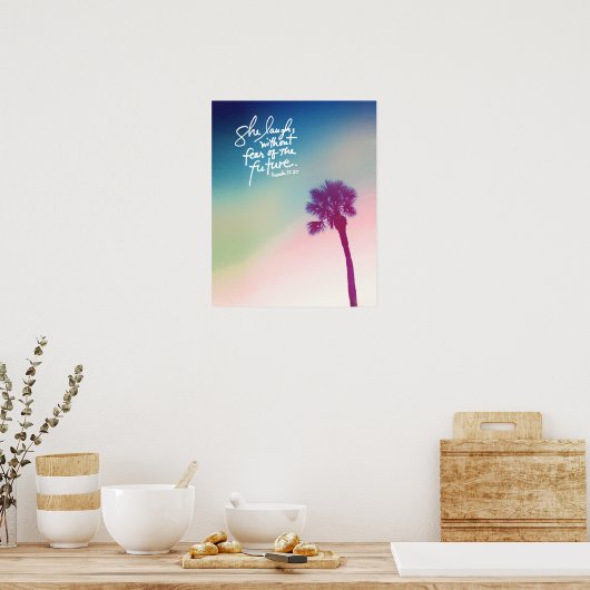 Proverbs 31 Palm Sunset Poster (Keuken)