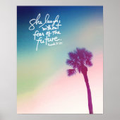 Proverbs 31 Palm Sunset Poster (Voorkant)