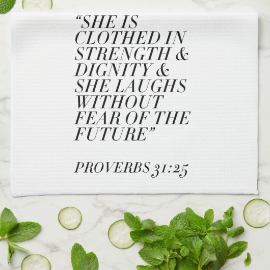 Proverbs 31 theedoek (Gevouwen)