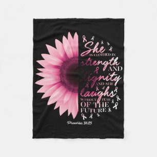 Proverbs 31 Verse Shirten Christelijke borstkanker Fleece Deken