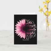 Proverbs 31 Verse Shirten Christelijke borstkanker Kaart (Gele Bloem)