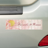 Proverbs 31 Vrouw - Floral Design Bumpersticker (Op auto)