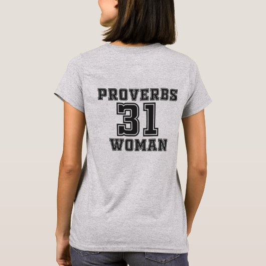 Proverbs 31 Vrouw T-shirt (Achterkant)