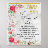 Proverbs 31 Vrouw van het Canvas van de Waterverf  Poster (Voorkant)