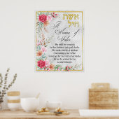 Proverbs 31 Vrouw van het Canvas van de Waterverf Poster (Keuken)