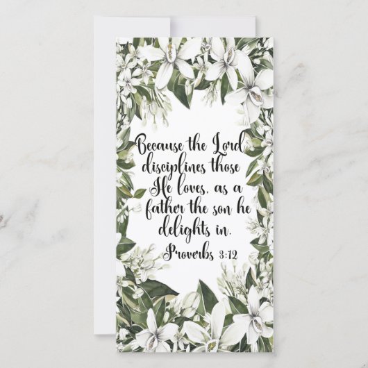 Proverbs 3:12, Waterverf Bijbel bladwijzer (Voorkant)