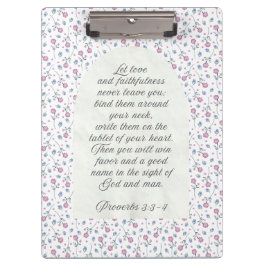 Proverbs 3:3–4 Floral Scripture  Klembord