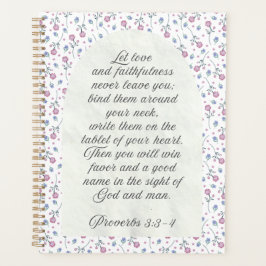 Proverbs 3:3–4 Floral Scripture  Planner