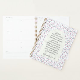 Proverbs 3:3–4 Floral Scripture  Planner