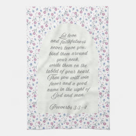 Proverbs 3:3–4 Floral Scripture  Theedoek