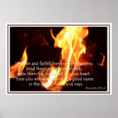 Proverbs 3:3-4 Poster van liefde en trouw (Voorkant)