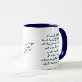 Proverbs 3:5-6 Bible Verse, 11 oz Coffee Mug (Devant droit)