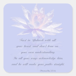 Proverbs 3:5-6 | Bijbelse offerte Vierkante Sticker