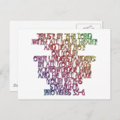 Proverbs 3:5-6 briefkaart (Voorkant / Achterkant)