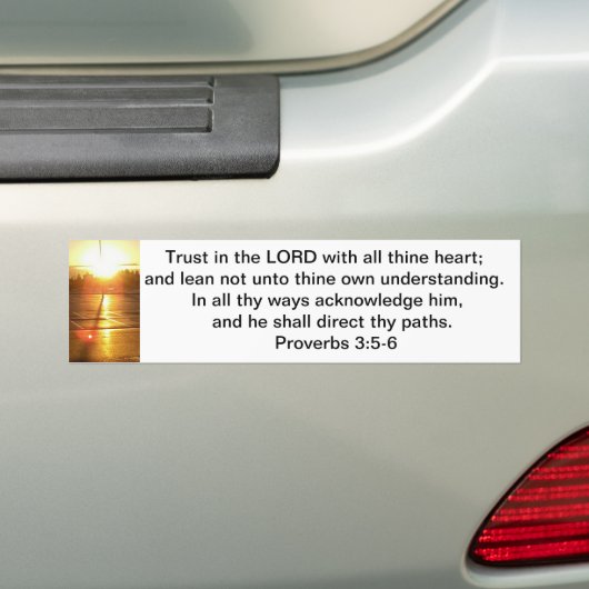 Proverbs 3:5-6 Bumpersticker (Op auto)