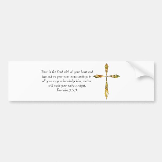 Proverbs 3:5-6 bumpersticker (Voorkant)