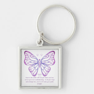 Proverbs 3:5,6 Butterfly van de Inspiratie van de Sleutelhanger