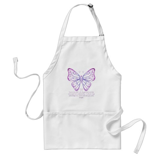 Proverbs 3:5,6 Butterfly van de Inspiratie van de  Standaard Schort (Voorkant)