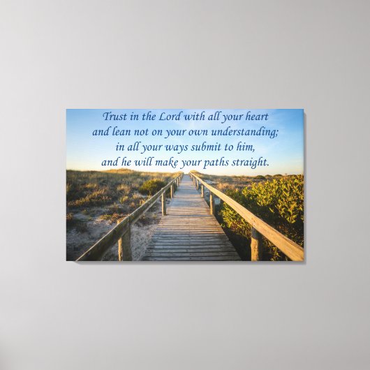 Proverbs 3:5-6 canvas afdruk (Voorkant)