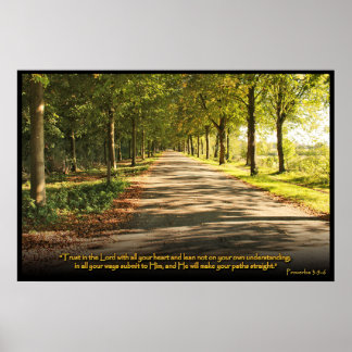 Proverbs 3:5-6 Christelijk Bijbelverse Poster