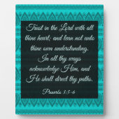 Proverbs 3:5-6 fotoplaat (Voorkant)