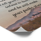 Proverbs 3:5-6, Inspirerend Bijbelversie Poster (Hoek)