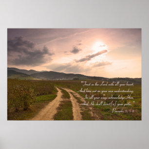 Proverbs 3; 5-6   Inspirerend geschenken Poster