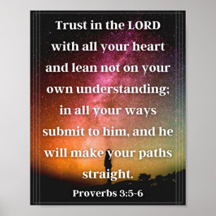 Proverbs 3:5-6 poster