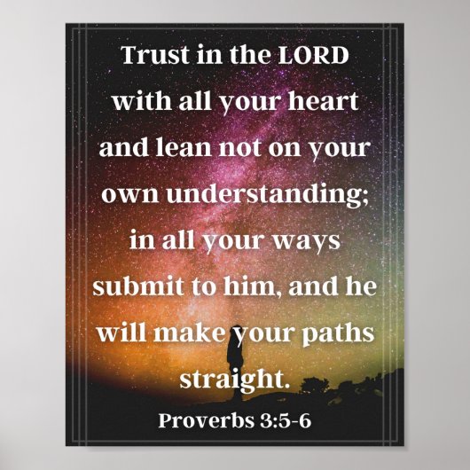 Proverbs 3:5-6 poster (Voorkant)