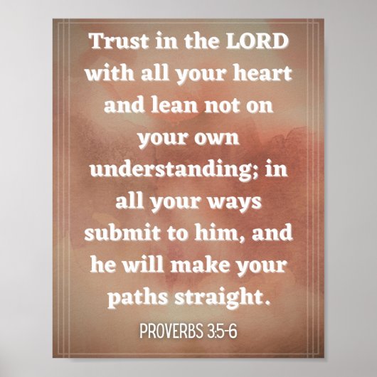 Proverbs 3:5-6 poster (Voorkant)