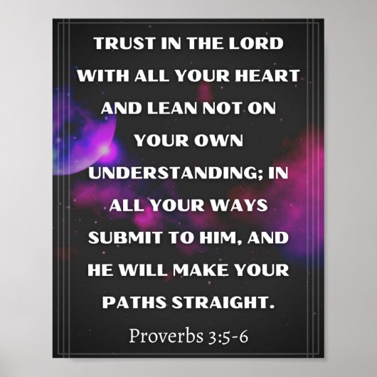 Proverbs 3:5-6 poster (Voorkant)