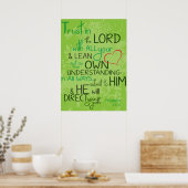 Proverbs 3:5-6 poster (Keuken)