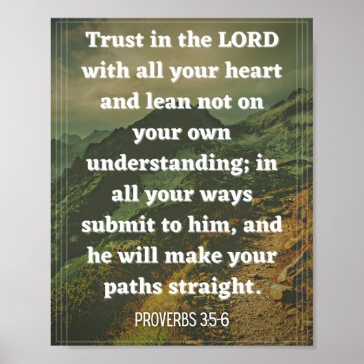 Proverbs 3:5-6 poster (Voorkant)