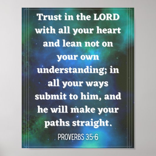Proverbs 3:5-6 poster (Voorkant)