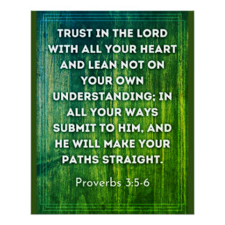 Proverbs 3:5-6 poster perfect poster
