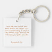Proverbs 3:5-6 Sleutelhanger (Achterkant)