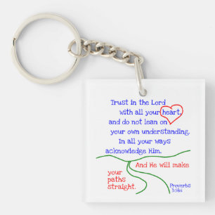 Proverbs 3:5&6-Sleutelhanger Sleutelhanger