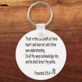 Proverbs 3:5-6 sleutelketen sleutelhanger (Voorkant)