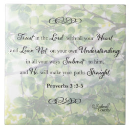 Proverbs 3:5-6 Trust in Lord Decorative Tile Tegeltje