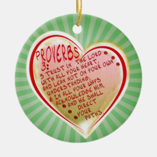 PROVERBS 3:5-6 TRUST IN LORD W AL UW HART KERAMISCH ORNAMENT