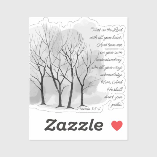 Proverbs 3:5-6 Trust in the Lord Sticker (Vel)