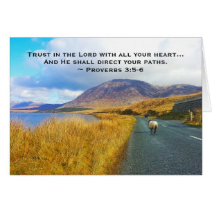 Proverbs 3:5-6 Vertrouw op Lord, Ireland Kaart
