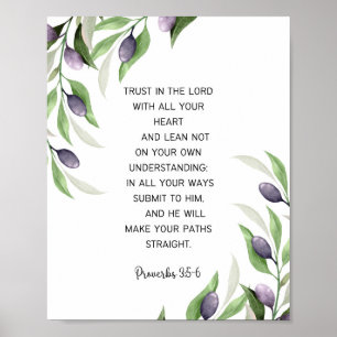 Proverbs 3:5-6 Vertrouwen in de Heer Poster