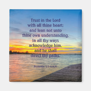 Proverbs 3:5-6 - Vertrouwen in de LORD Magneet